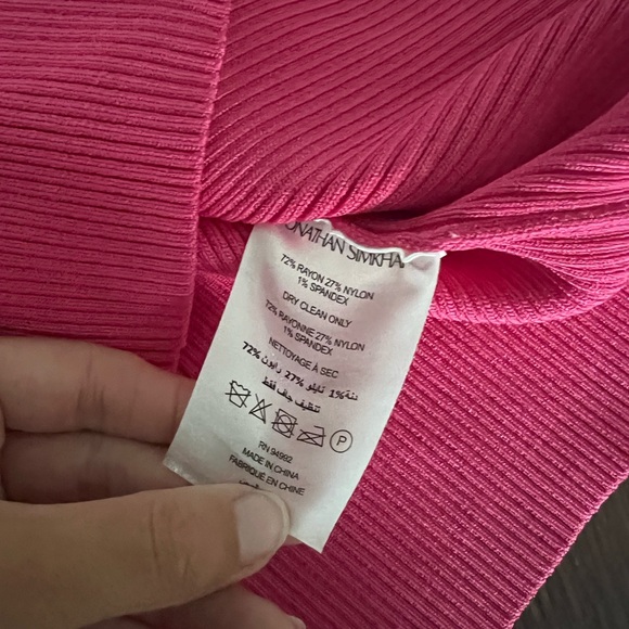 Jonathan Simkhai pippa halter mini dress in azalea - Picture 6 of 7